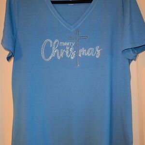 Amazon Essentials Blue Short Sleeve Tee